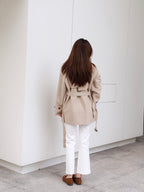 Wool Mid Length Trench Coat Jacket