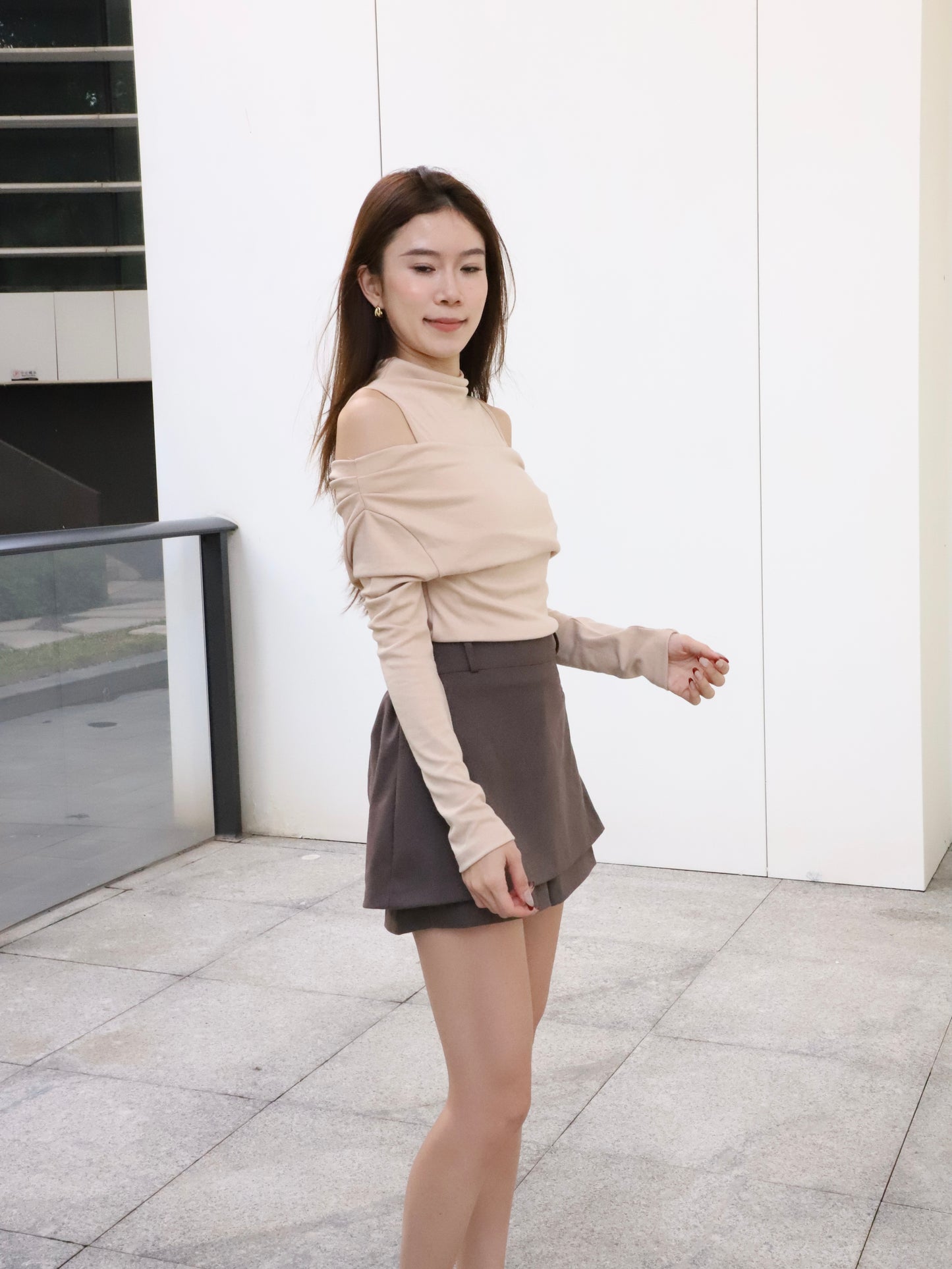 Cotton Half Off Shoulder Top