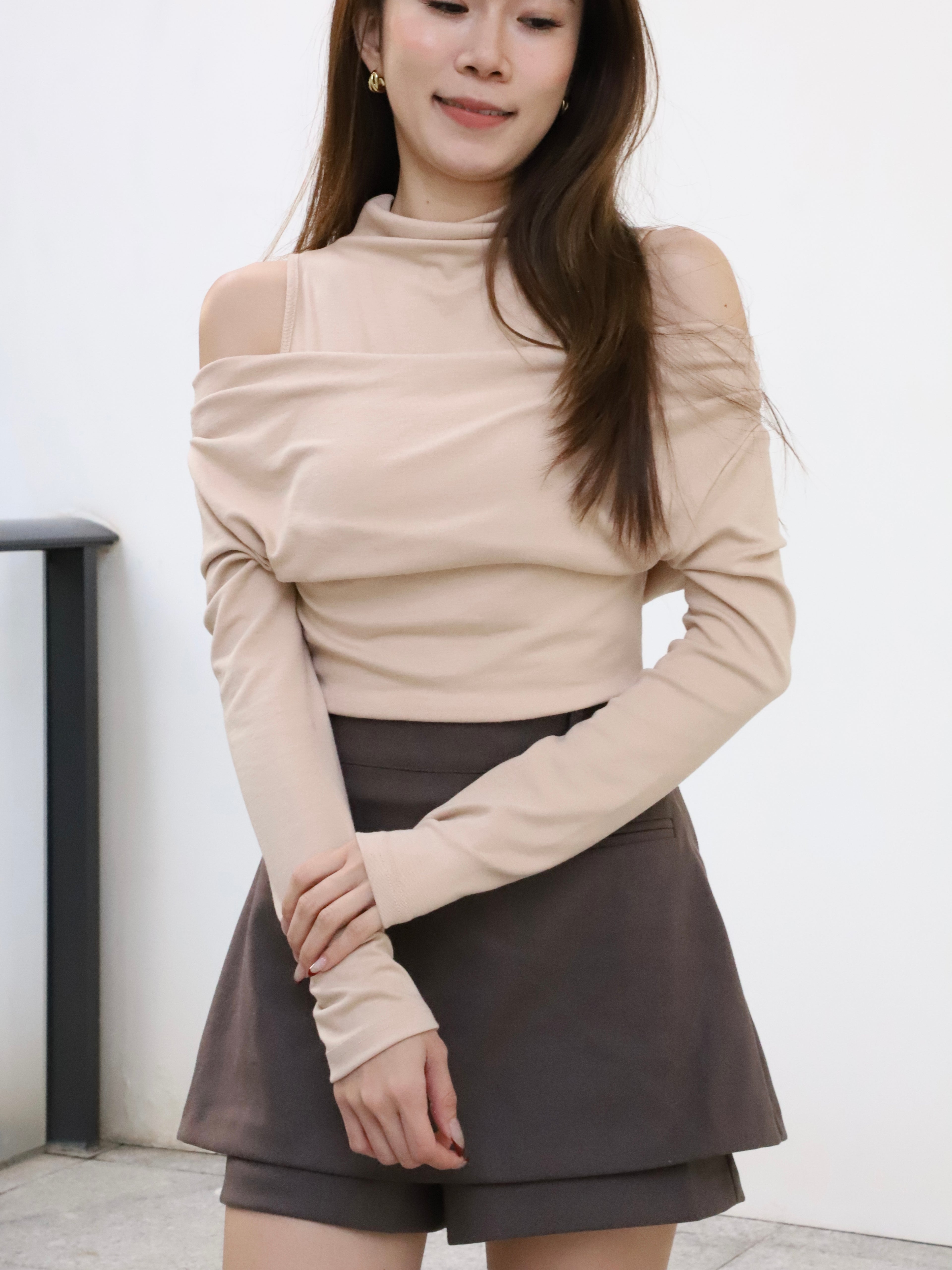 Cotton Half Off Shoulder Top