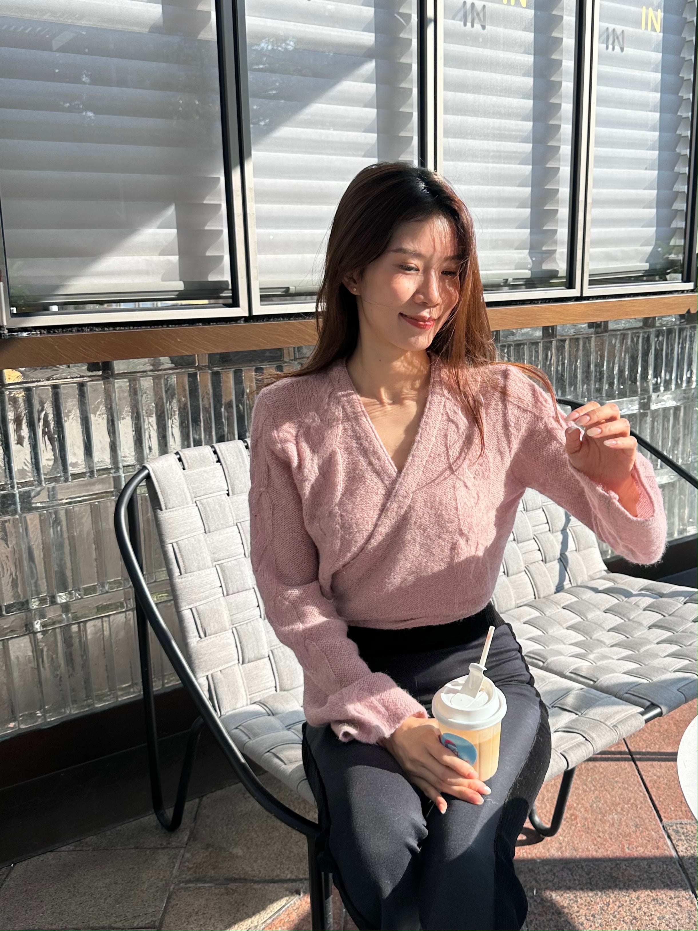 Cross Waist Long Sleeves Sweater