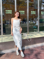 Chiffon Swift Slit Maxi Skirt