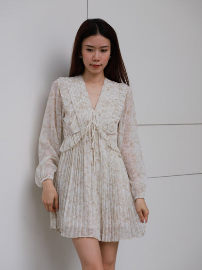 V neck Tie Waist Fairy Mini Dress