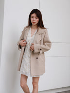 Wool Mid Length Trench Coat Jacket