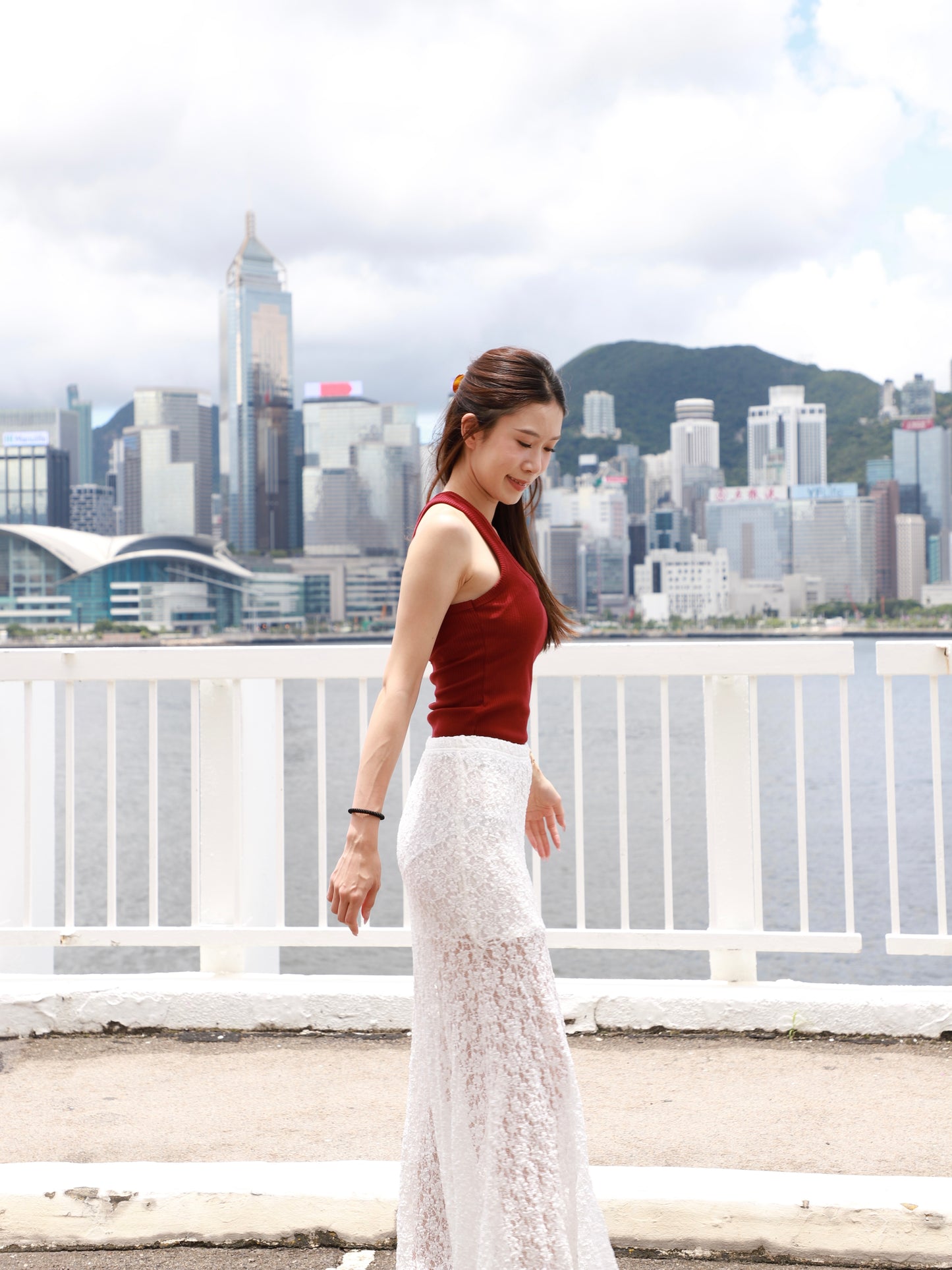 Lace Flexible Maxi Skirt