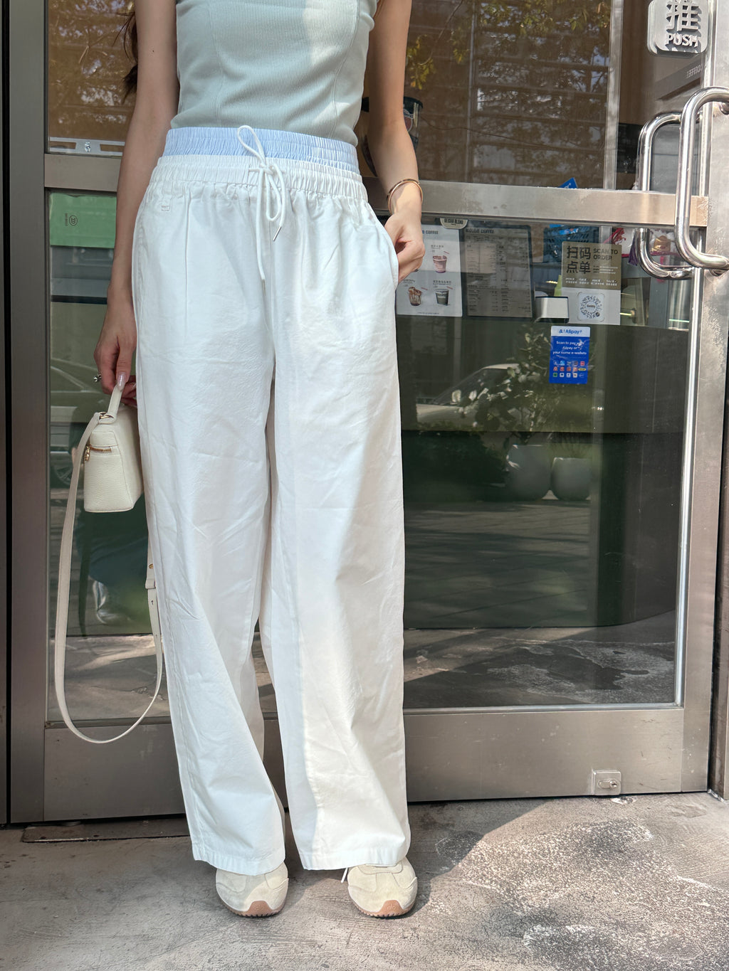 Waist Shirt White Pants