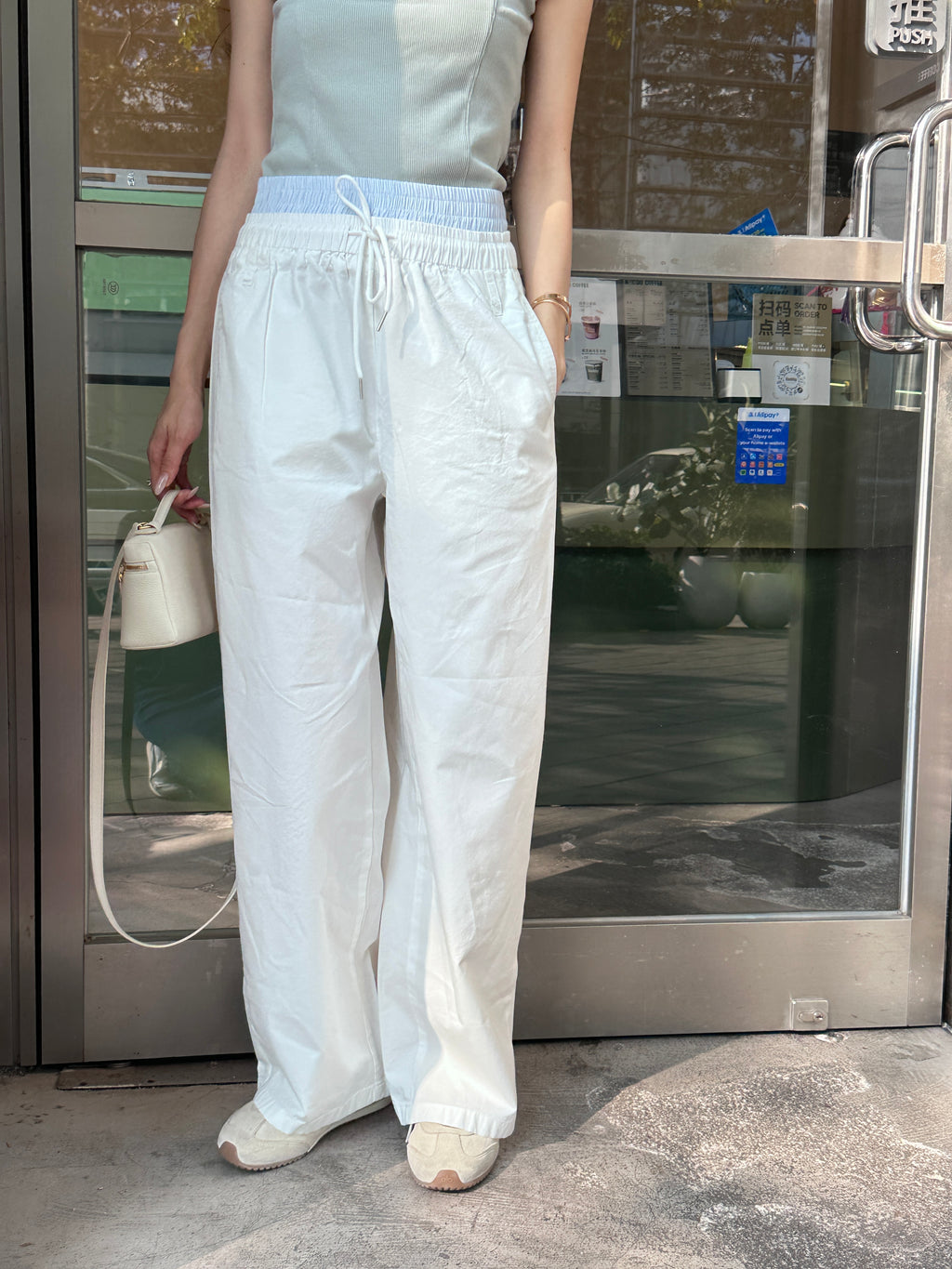 Waist Shirt White Pants