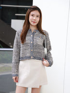 Wool Bling Tweed Cardigan