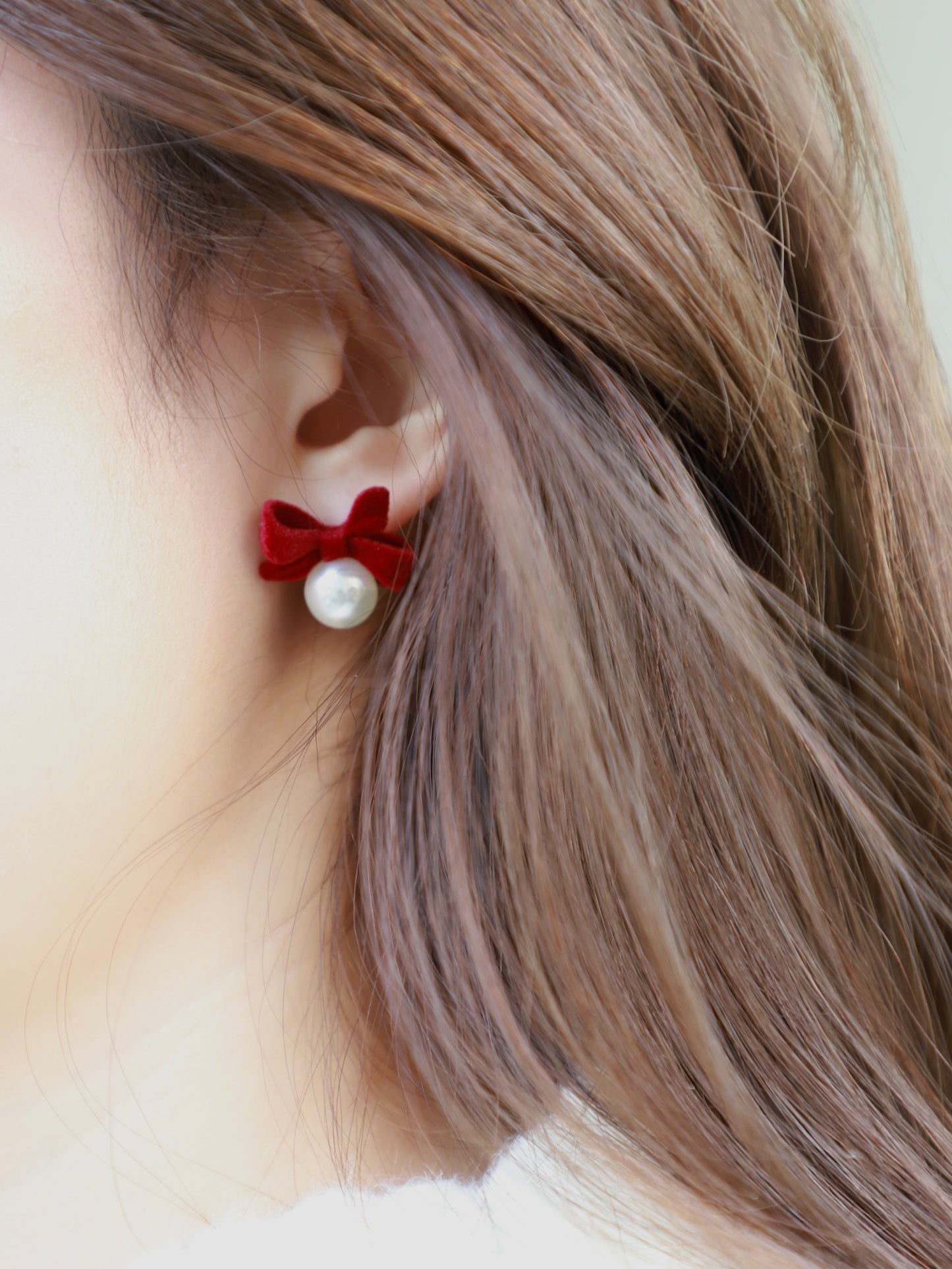 Christmas Velvet Ribbon Earring