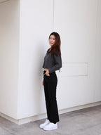 Zip Up Twisted Long Sleeves Sweater