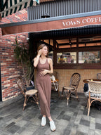 ashchic made Cross Back Maxi Dress with pads
