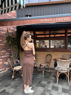 ashchic made Cross Back Maxi Dress with pads