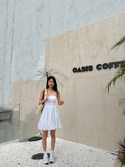 Off Shoulder Cup Cake Mini Dress