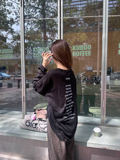 MORE Cotton Oversized Long Sleeves Top
