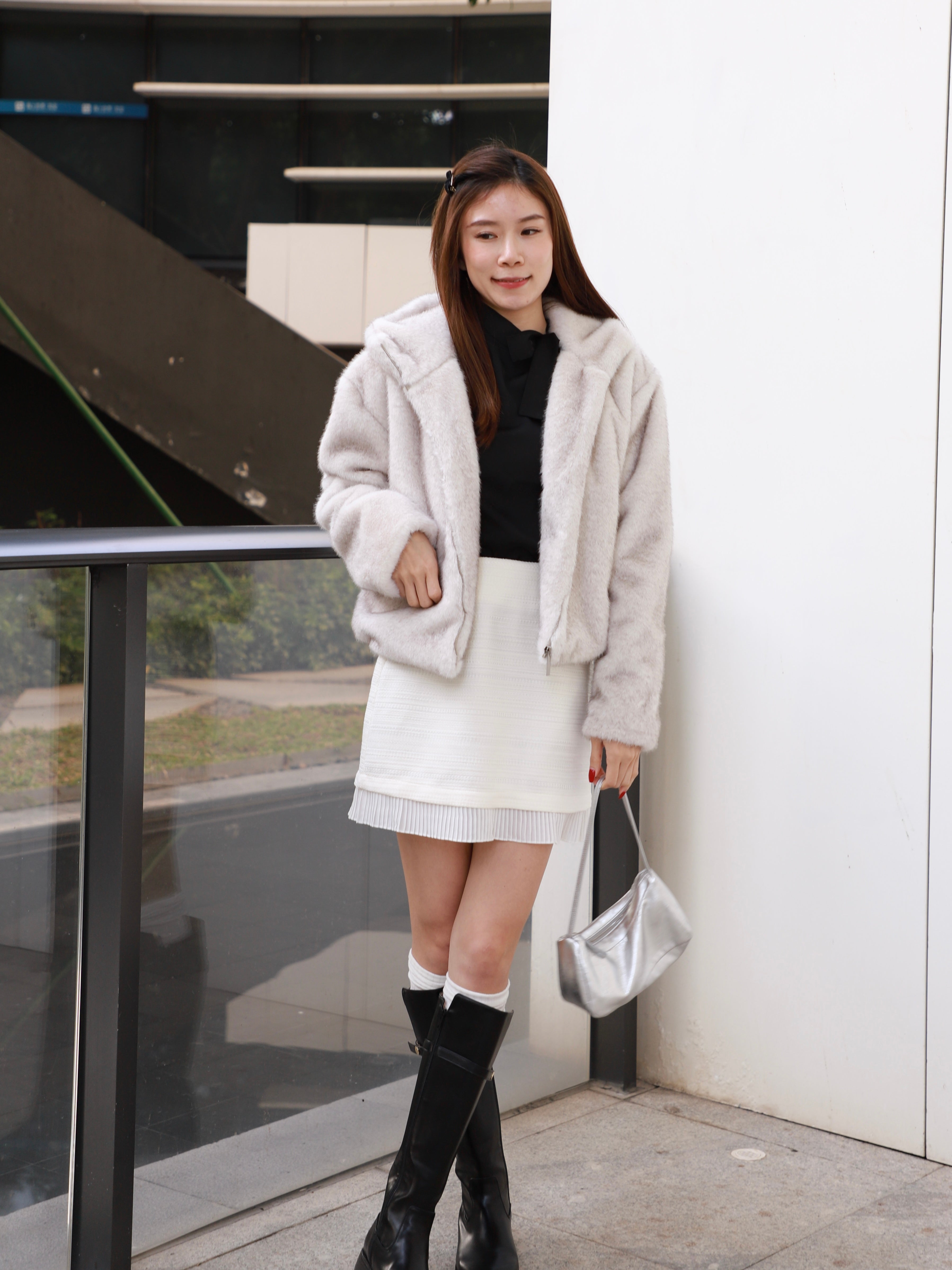 Fox Fur Hoodie Jacket