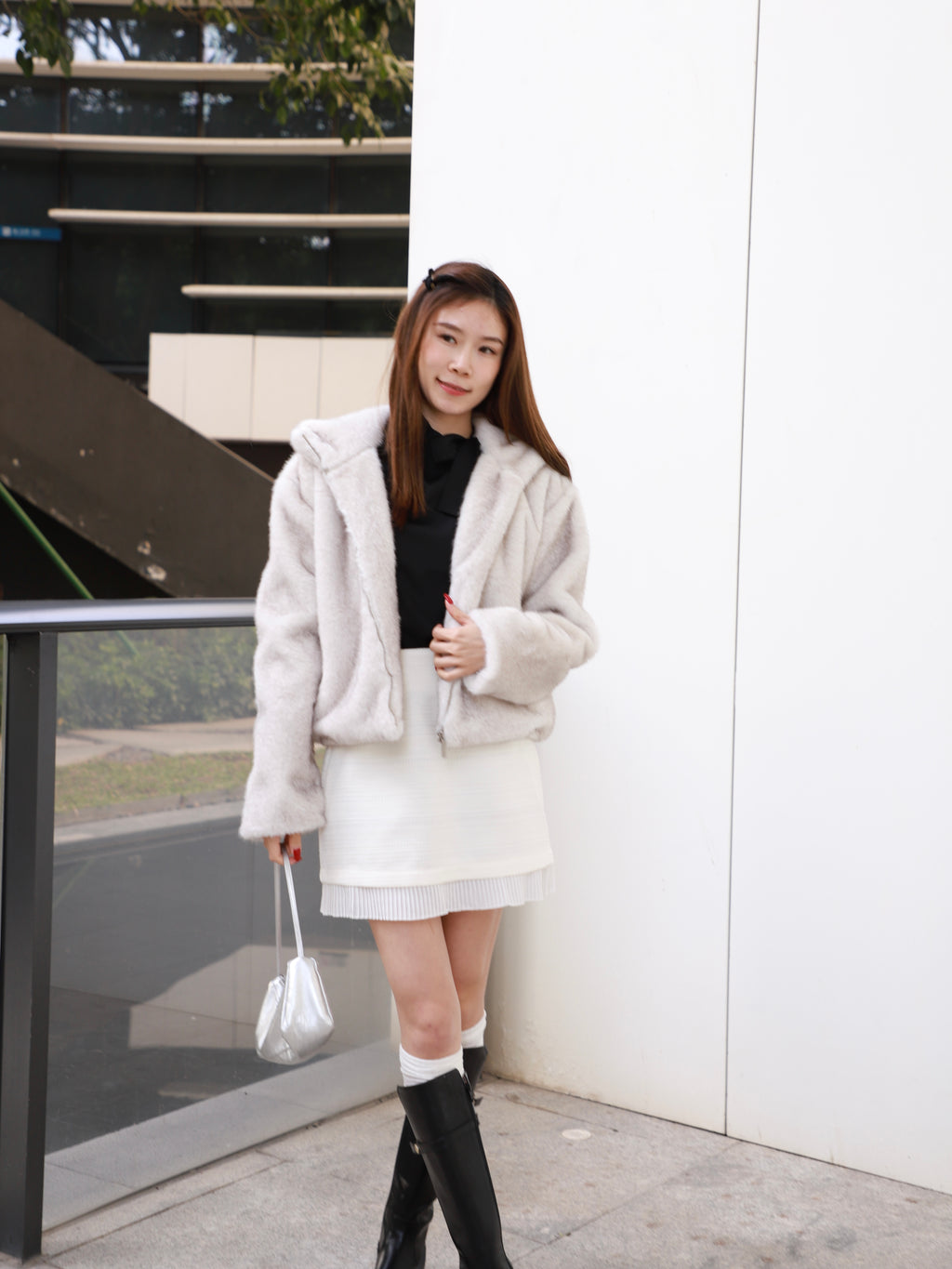 Fox Fur Hoodie Jacket