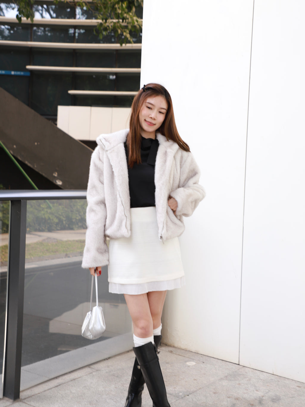 Fox Fur Hoodie Jacket