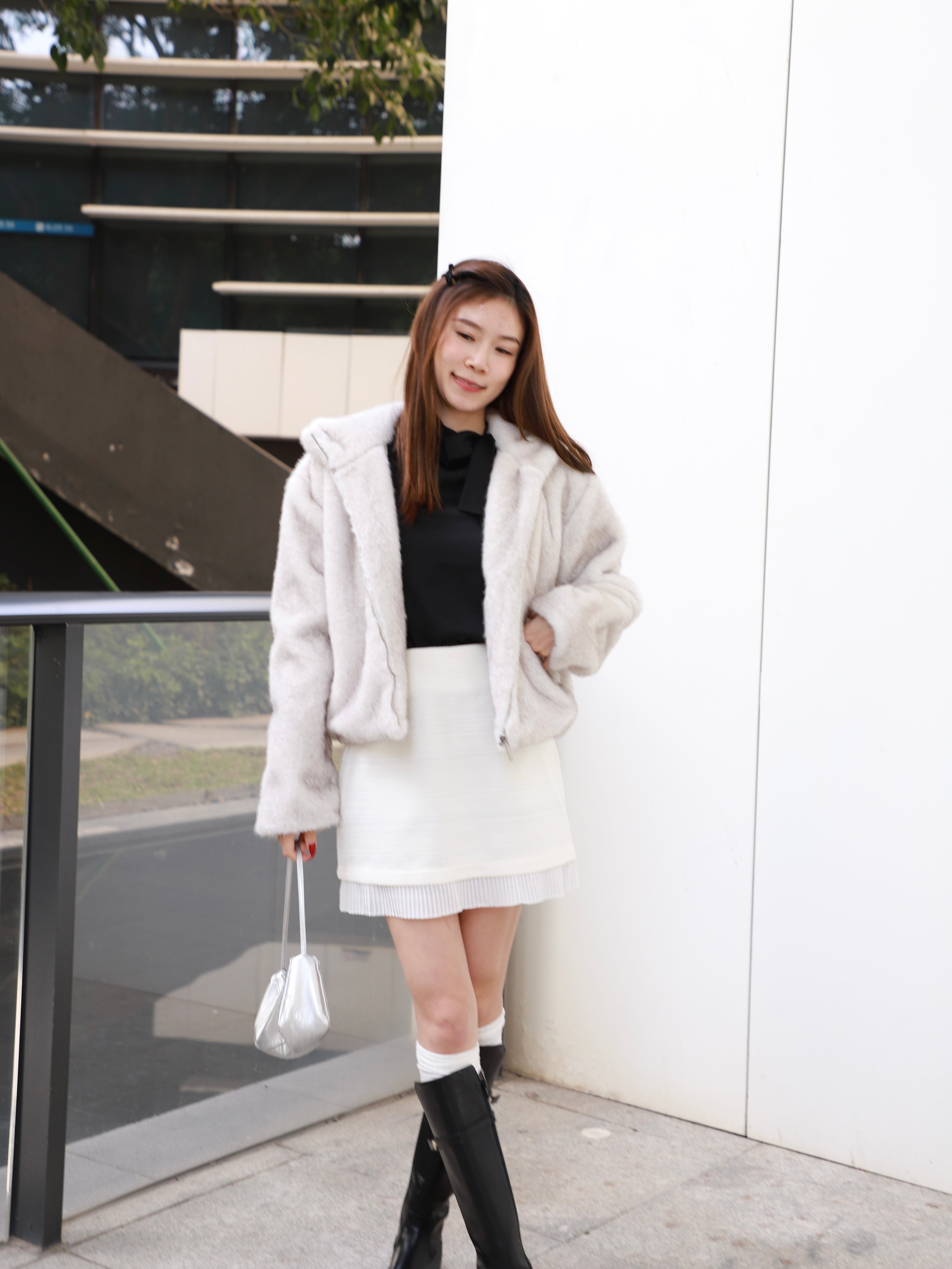 Fox Fur Hoodie Jacket