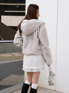 Fox Fur Hoodie Jacket