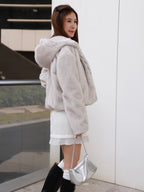 Fox Fur Hoodie Jacket