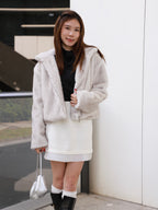 Fox Fur Hoodie Jacket