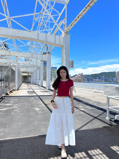 Outline Tied Sleeves T Top