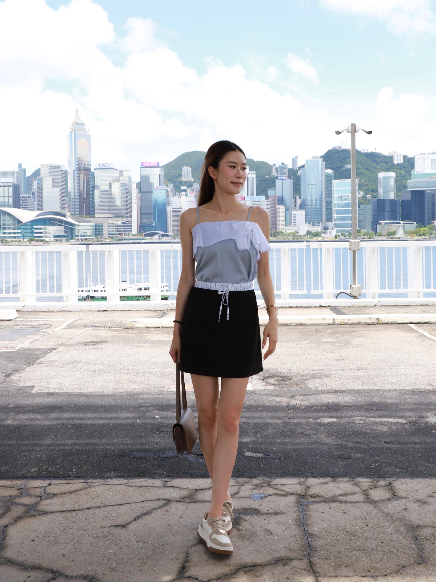 Daisy Ribbon Chiffon Tank Top