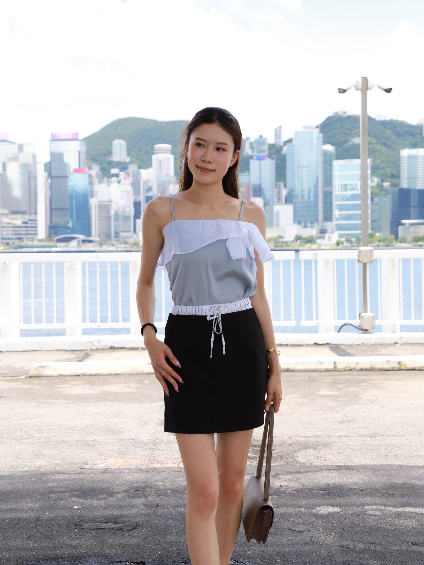 Daisy Ribbon Chiffon Tank Top