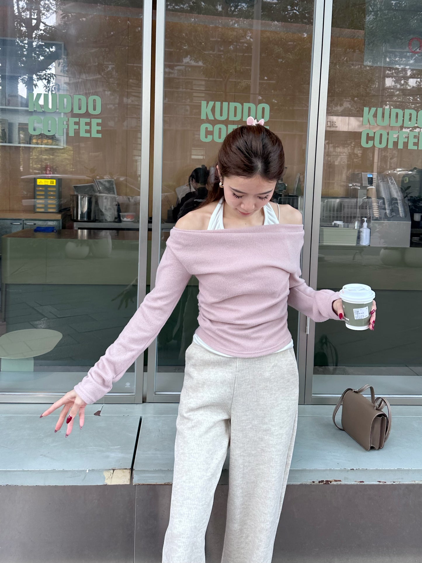 Knitted Wide Leg Pants