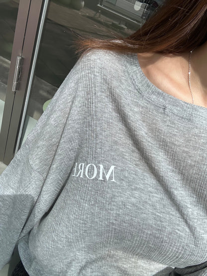 MORE Cotton Oversized Long Sleeves Top