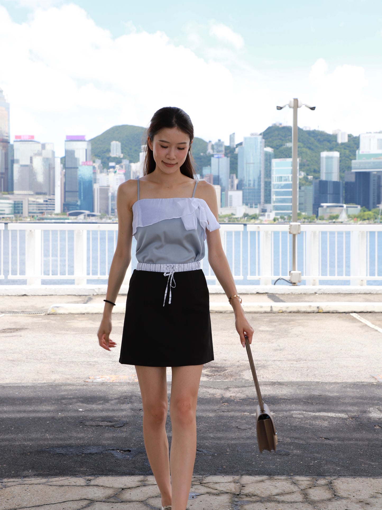 Daisy Ribbon Chiffon Tank Top
