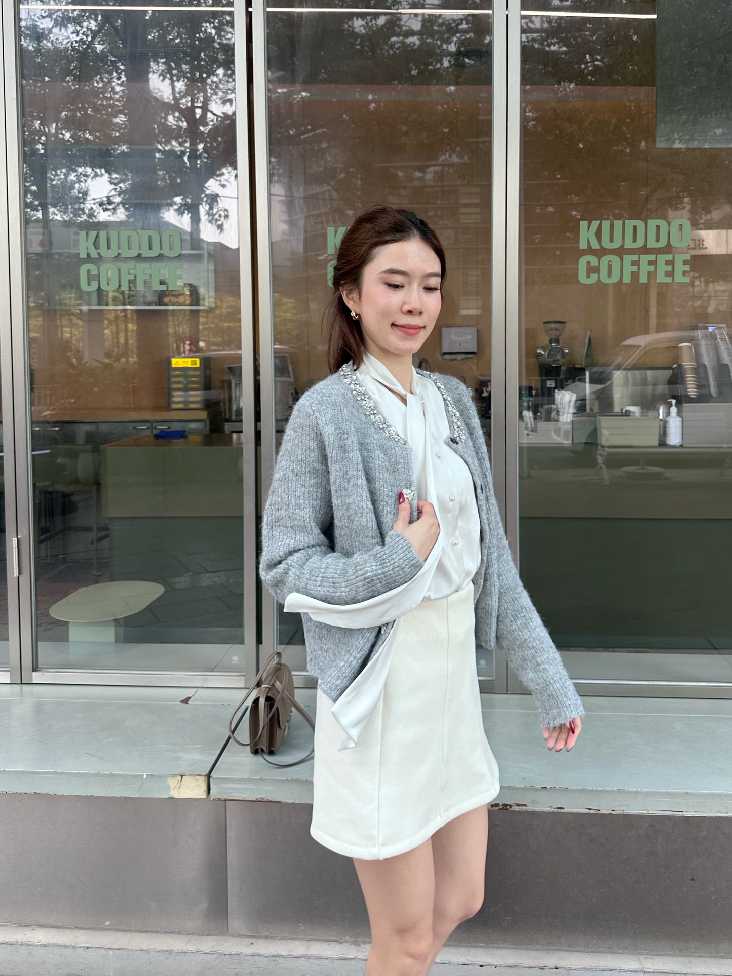 Bling Diamond Knitted Cardigan