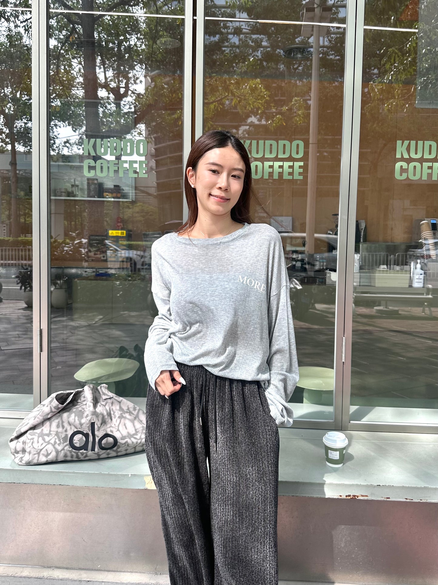 MORE Cotton Oversized Long Sleeves Top