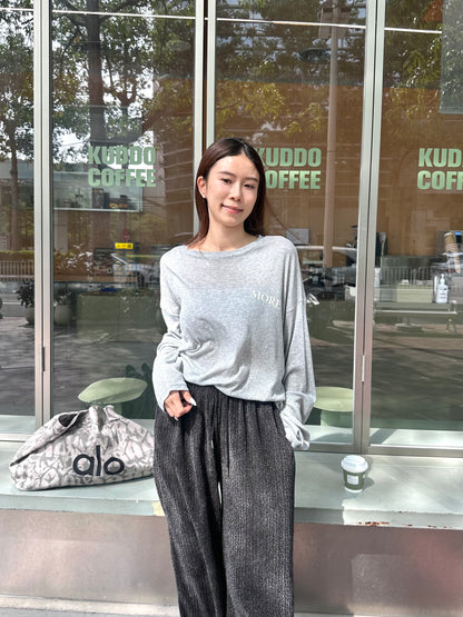 MORE Cotton Oversized Long Sleeves Top