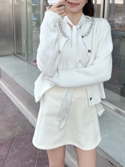 Bling Diamond Knitted Cardigan