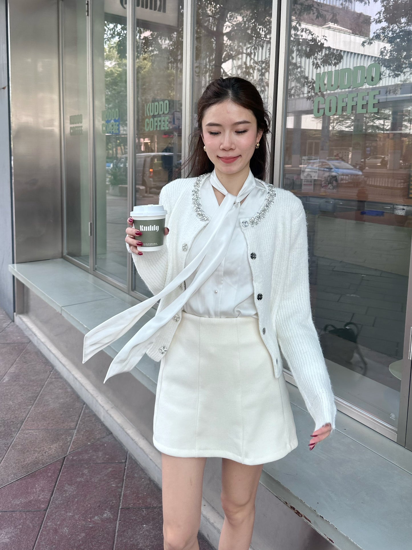 Bling Diamond Knitted Cardigan