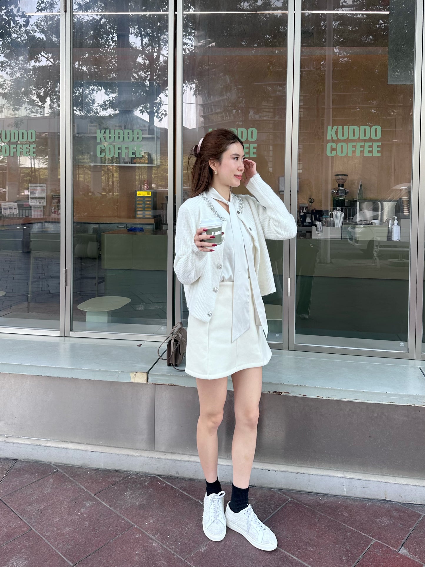 Pearl Silk V Neck Shirt Top