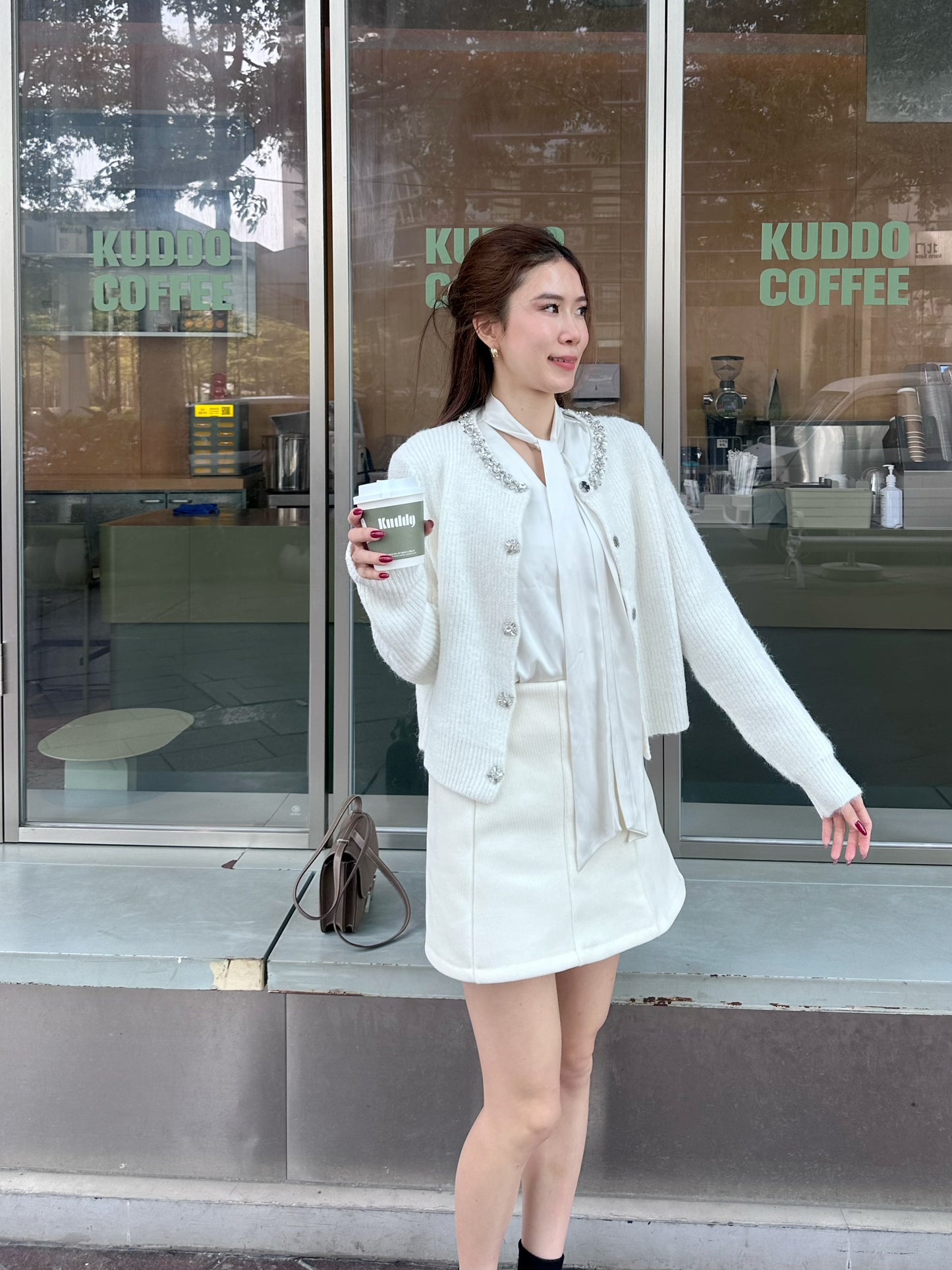 Bling Diamond Knitted Cardigan