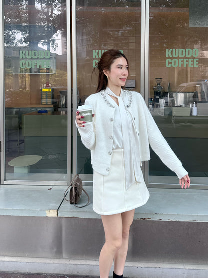 Bling Diamond Knitted Cardigan