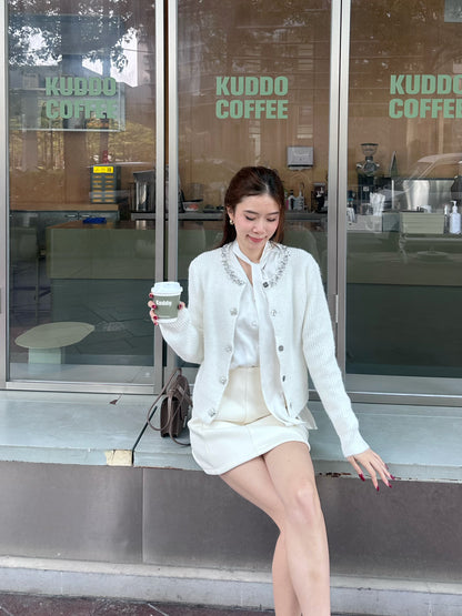 Bling Diamond Knitted Cardigan