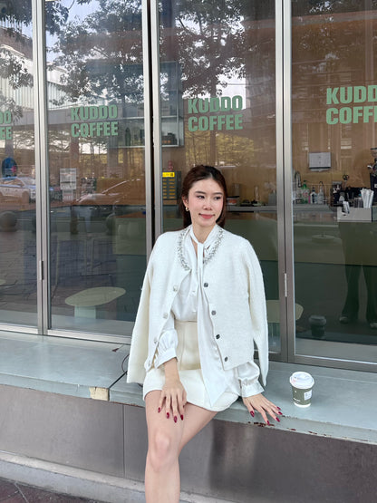 Bling Diamond Knitted Cardigan