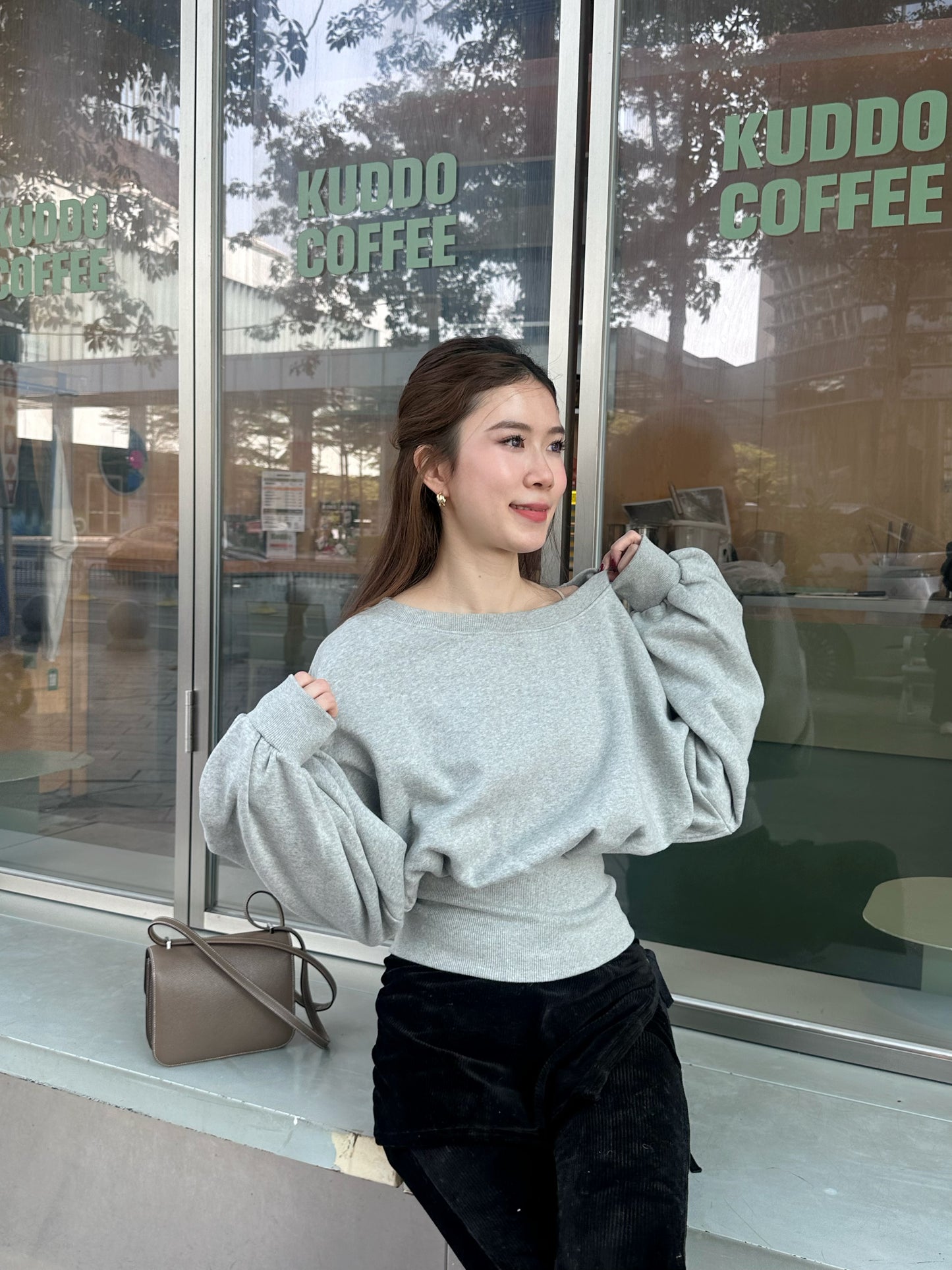 Cotton Back Zipped Sweater