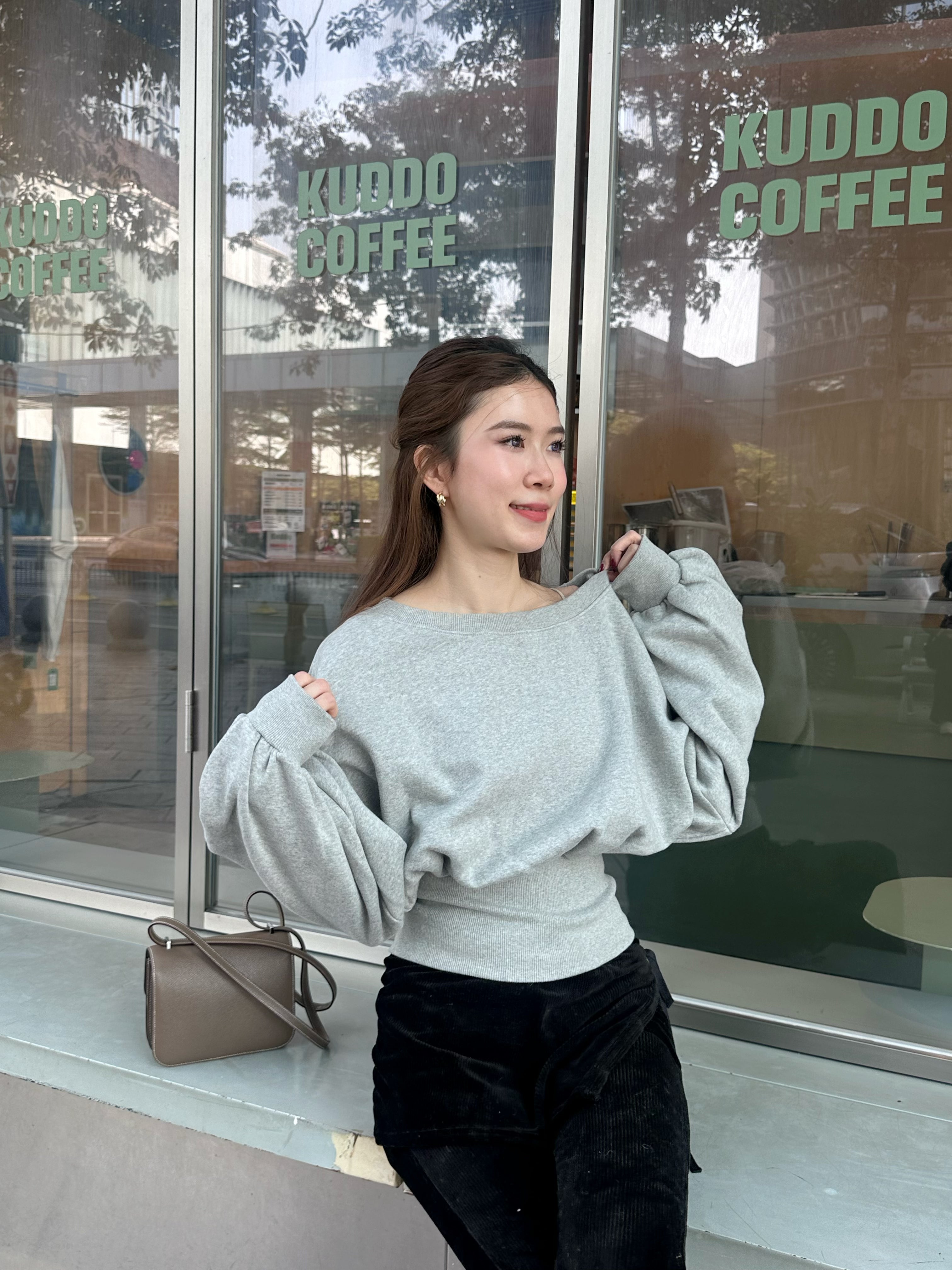 Cotton Back Zipped Sweater