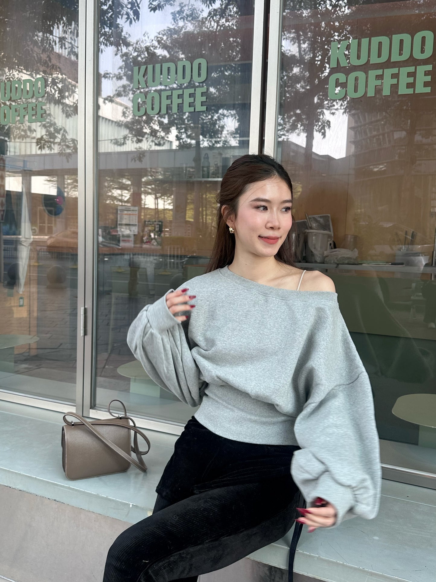 Cotton Back Zipped Sweater