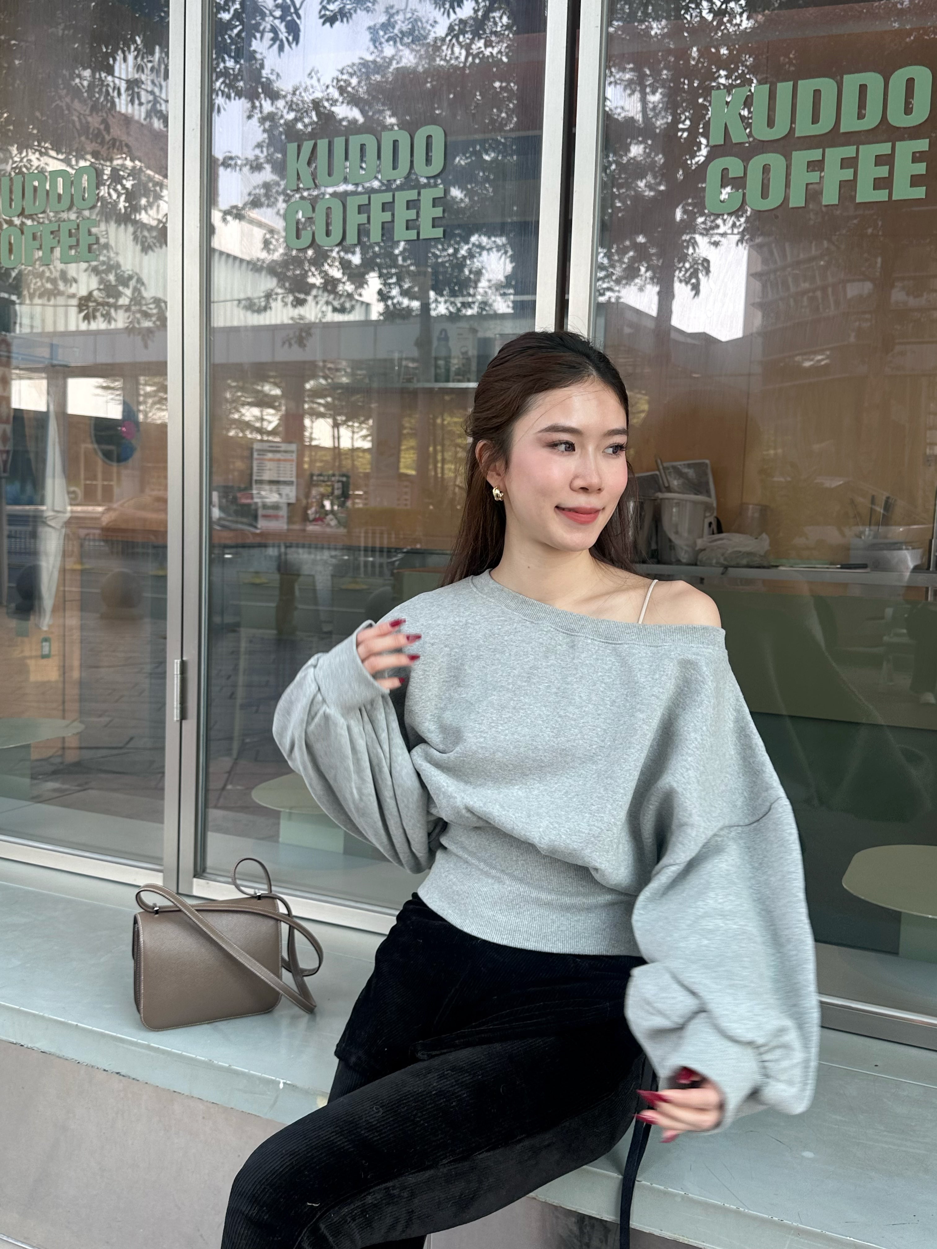 Cotton Back Zipped Sweater