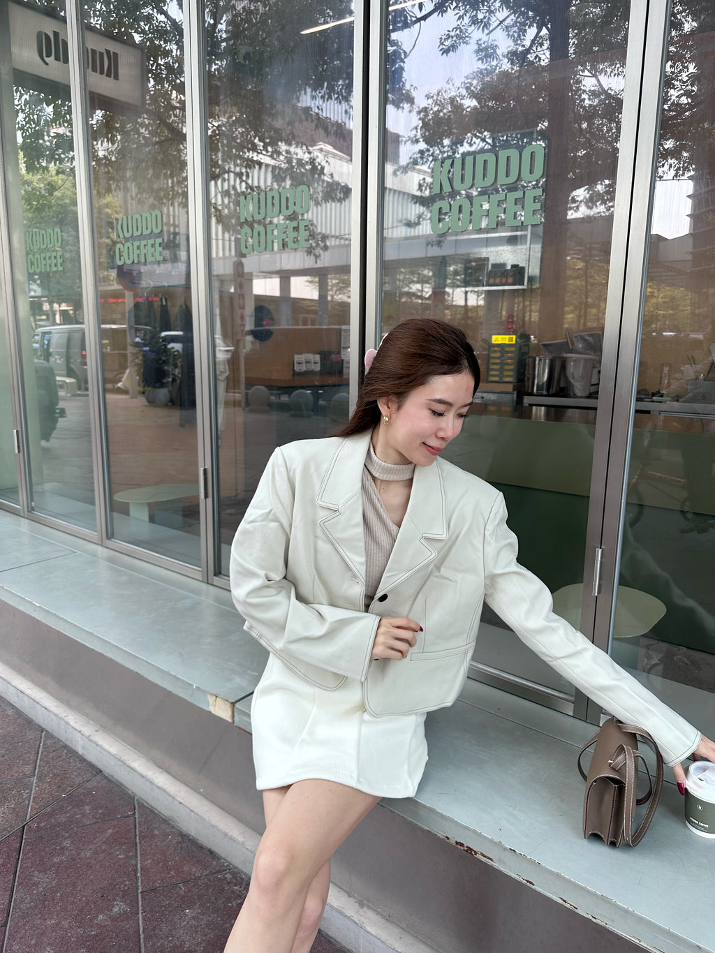 Cropped Autumn Blazer with Lined