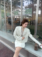 Cropped Autumn Blazer with Lined