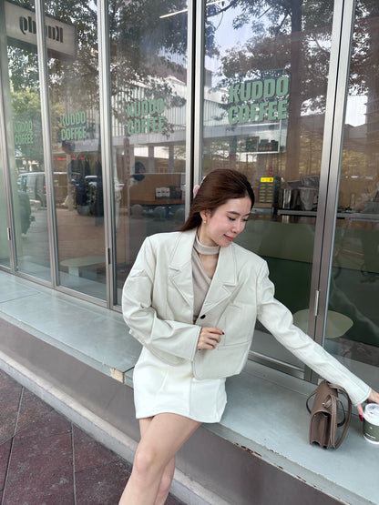 Cropped Autumn Blazer with Lined