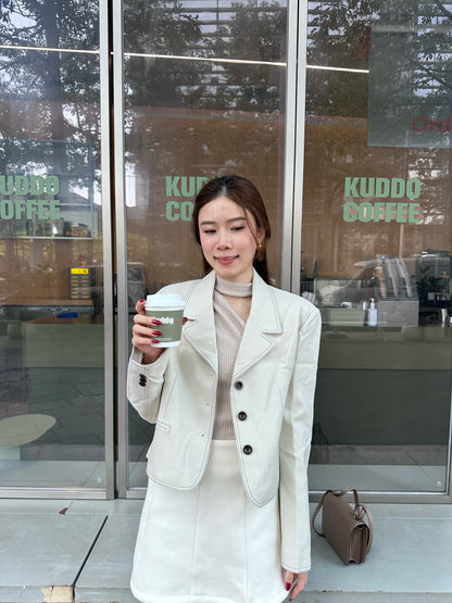 Cropped Autumn Blazer with Lined