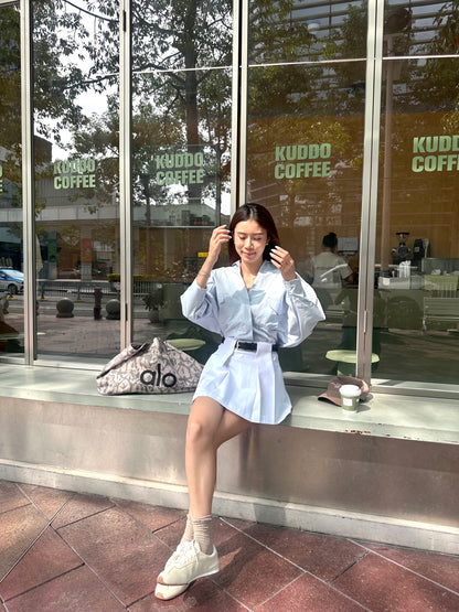 Oversized Big Pockets Shirt Top