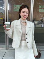 Cropped Autumn Blazer with Lined